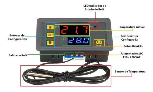 Imagen 5 de 7 de Termostato Digital Programable W3230 / -55 A 120°c - 12v