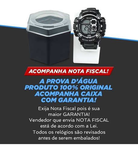 Relógio Masculino Original Caixa Prova D´água Barato