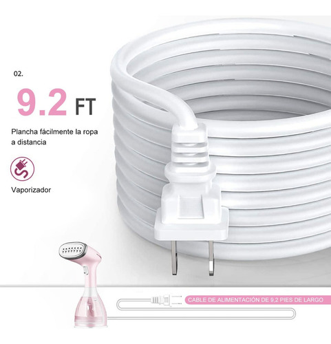 Vaporizador Ropa Duradero - Panel Acero Inoxidable Rosa Chicle