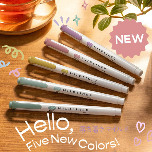 Marcatexto Zebra Mildliner Set Calm, Nuevos Colores 2025 Set Calm