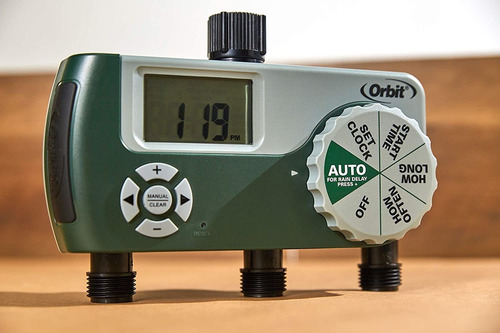 Temporizador De Riego Orbit 56082, 3 Salidas Para Mangueras