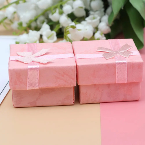Cajas De Regalo Para Joyas - 4 Unidades 3.5x3.5x0.7 Pulgadas, Cartón Negro Con Asa - Perfectas Para Collares, Anillos Y Aretes