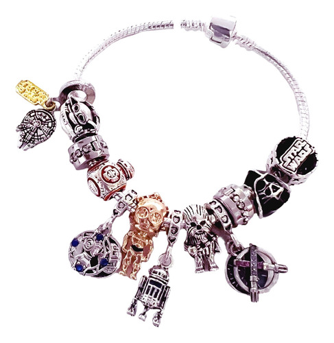 Pulsera Compatible Pandor Star War Charm Swarovskye Baby Yod