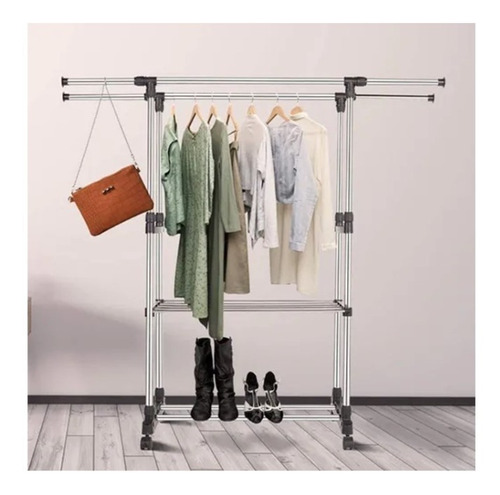 Imagen 2 de 4 de Rack Colgador Ropa Organización Closet Ganchos Recamara