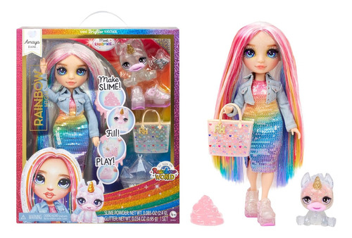 Muñecas Rainbow High Con Kit De Slime, Accesorios Y Mascota