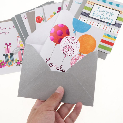9pcs / Set Lindo Tarjeta De Felicitación Con Sobres Niños