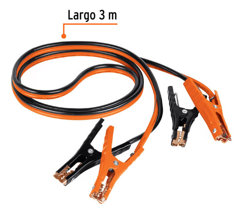 Caja Con 2 Cables Pasa Corriente 3 M, 225 A, 8 Awg, Con Fund