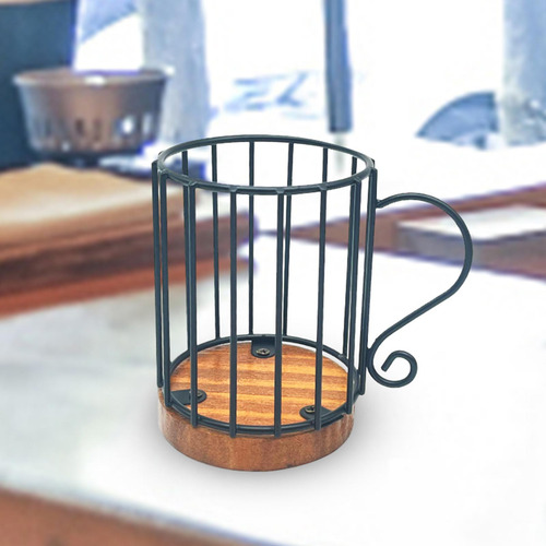 Soporte Para Filtro De Café, Caja De Hierro Para B Negro