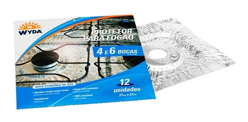 Imagem 2 de 2 de Protetor Para Fogão Wyda 4 A 6 Bocas - 48 Unidades