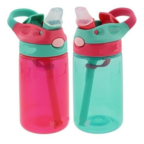 Termo Tipo Contigo 480 Ml - Rosa -verde