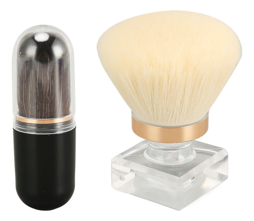 Brocha De Maquillaje Facial En Polvo, Rubor Para Mejillas, C