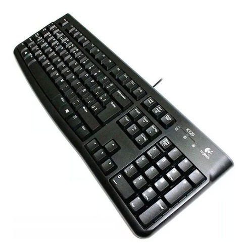 Teclado Logitech K120 Usb Silencioso Español Compato Negro