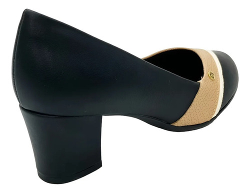 Zapatos Clasico Piccadilly Mujer Combinado Taco Bajo 5 Cm