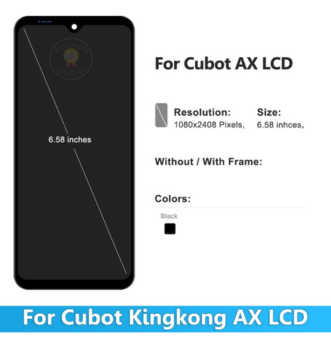 Tela De Toque Lcd Para Cubot Kingkong Ax