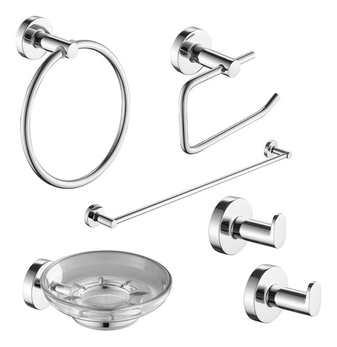 Set Accesorios Baño 6 Piezas Piazza Sensus Juego Kit 73229