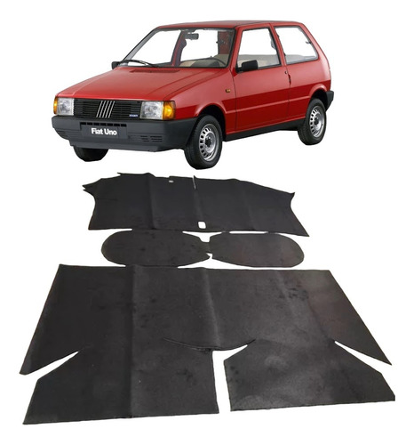 Alfombra Habitaculo Completa  Negra Fiat Uno Classic Cars