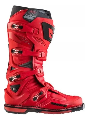Bota Gaerne Cross Sg 22 Black Red Cross Trilha + Oculos Fxm