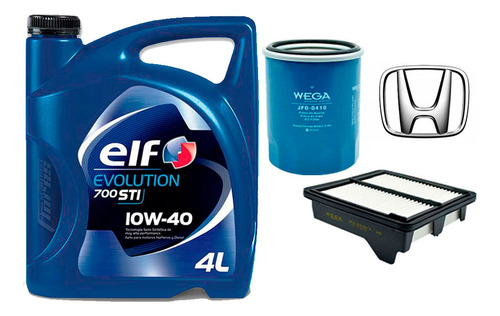 Kit Filtros Honda Fit City + Aceite Aceite Elf 700 10w40 4l