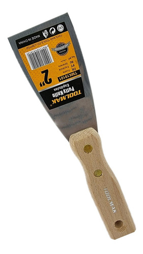 Espatula Recta Mango De Madera 2 Pulgadas Toolmak Tmk19101