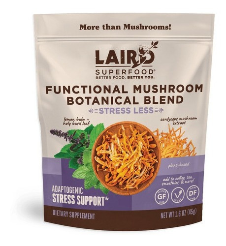 Mushroom Blend Stress Less Hongo Cordyceps Melisa Holy Basil Natural