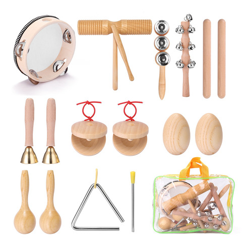 Kit De Instrumentos De Percusión De Mano Para Niños, 13 Unid