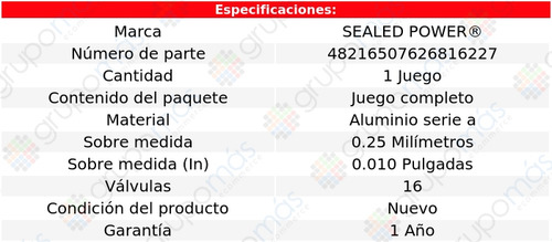 Metales Bancada 0.25 Chevrolet K10 Pickup 68 A 74 Sp