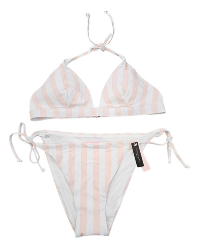 Traje De Baño Victoria Secret Bikini Set Rallas Talla L 