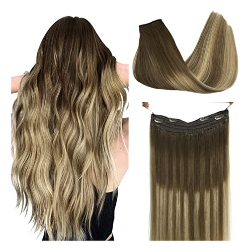 Puertas Pelo Extensiones Pelo Humano Balayage Cabello 9q7dz