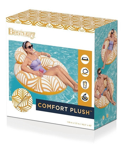 Silla Inflable Piscina Comfort Plush Deluxe Bestway 43643