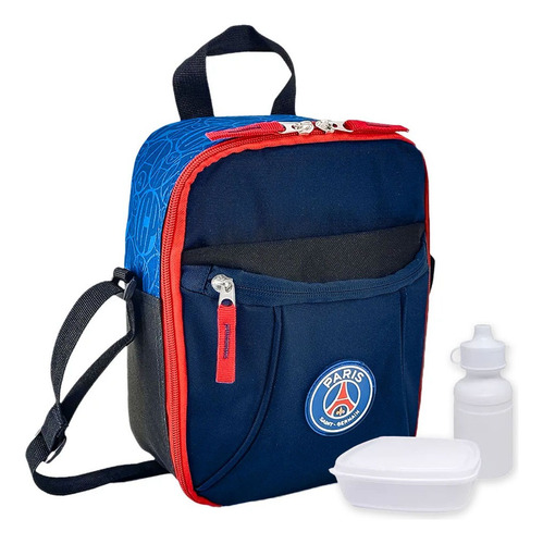 Mochila De Carrinho G Lancheira Estojo Psg Play Cor Azul Desenho Do Tecido Lisa