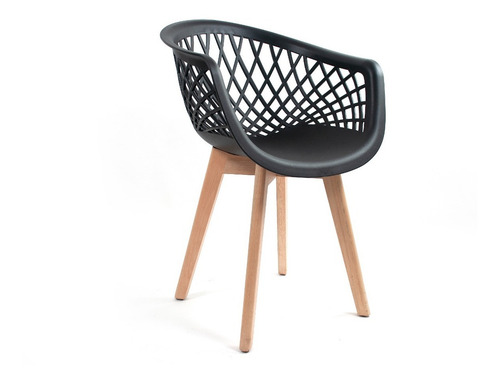 Imagem 2 de 3 de 6 Cadeira Web Cloe Base Wood 4 Preto E 2 Amarelo F. Gratis