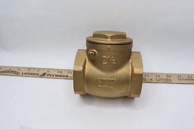 Swing Check Valve Lead Free Brass 2-1/2  Threaded Sct250 Ttf