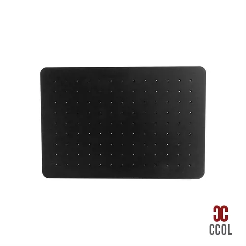 Ducha Rectangular Negra Abs + Brazo Negro Metal C485