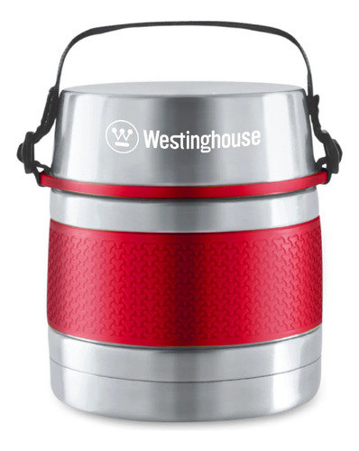 Contenedor De Alimentos Westinghouse Acero Inoxidable 750ml Color Rojo