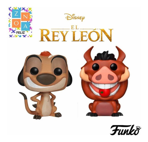 Funko Pop 86 Timon Y 498 Luau Pumba Disney El Rey Leon Nuevo