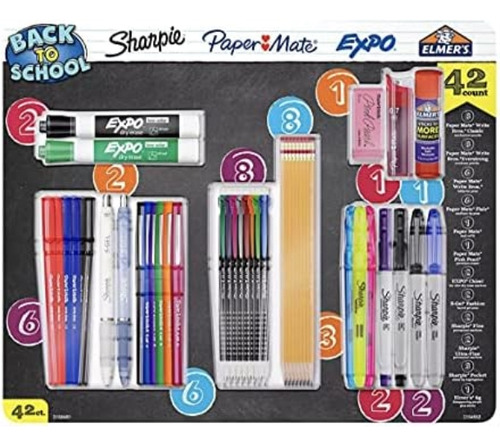 Elmers Back To School Sharpie, Expo, Paquete Variado Paper