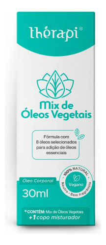 Mix De Óleos Vegetais Corpo Rosto Cabelos Therapi 30 Ml
