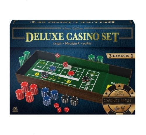 Juego De Mesa Deluxe Casino Set Gamegallery Spinmaster Poker