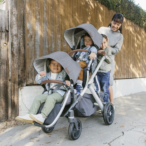 Coche Doble Uppababy Vista V2 Mellizos Hermanos Con 1 Moises