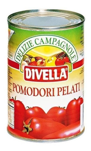 Tomate Italiano Inteiro Sem Pele Divella 400g P/ Molho Pizza