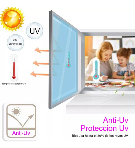 Película De Vidrio Protector Uv De Adsorción Electrostática