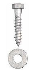 Tornillo Galvanizado 3 8  1-3 4  Arandela Plana Grado