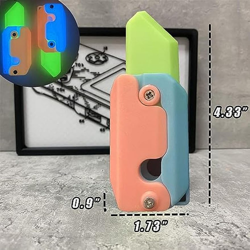 2pcs Cuchillos Juguete Con Punta Dedo Y Zanahoria Iluminada