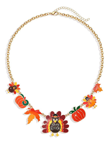 Faerliiry Collar De Otoño De Acción De Gracias, Collar De De