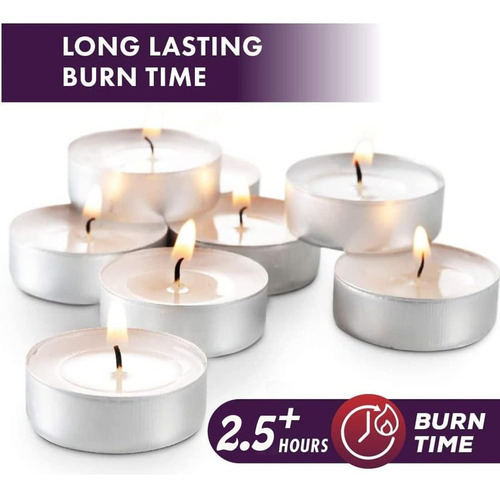 W 100 Pzs Velas Tea Light Flotantes Sin Aroma De Alta