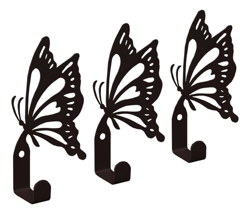 Porta Llaves De Pared Moderno Figura De Mariposa 1 Gancho Color Marrón Oscuro