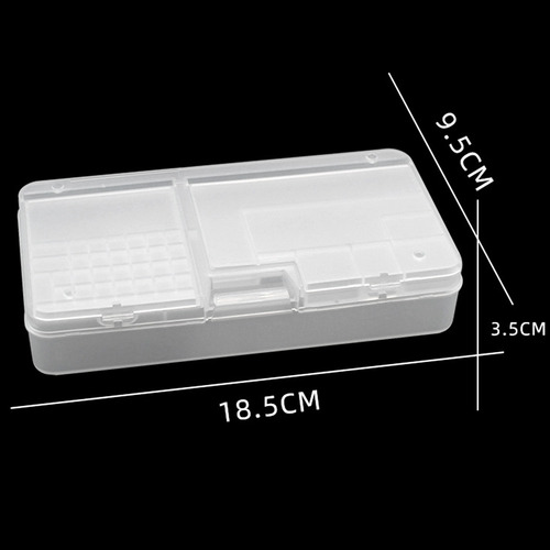 Organizador De Tornillos Blanco Transparente Rectangular Fue