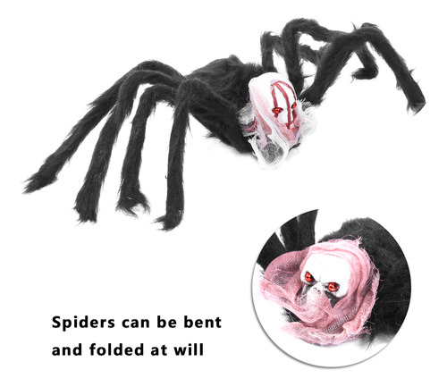 Decoración Falsa De Halloween Spider, 2 Piezas, Accesorios D