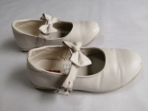 Zapatos Baletas Blancas De Niña Talla 27 Fisher-price Usado.