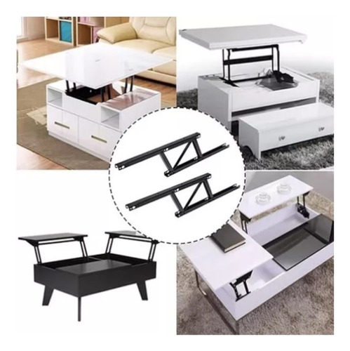 Bisagra Para Mesa Elevable Negra X Par - Ferrejido